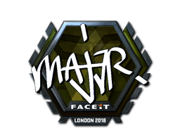Klistermærke (MAJ3R folie London 2018)