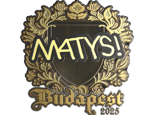 Klistermærke (MATYS guld Budapest 2025)