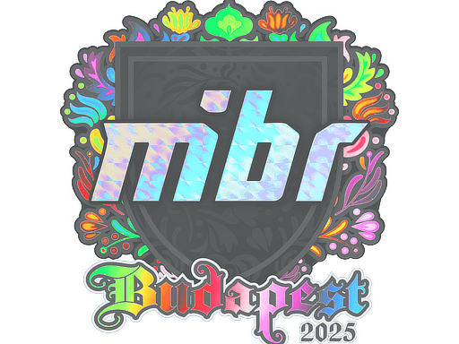 Klistermærke (MIBR holo Budapest 2025)