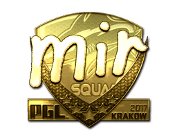Aufkleber (mir Gold Krakau 2017)