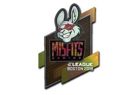 Klistermærke (Misfits Gaming holo Boston 2018)
