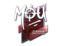 Klistermærke (mou folie Boston 2018)