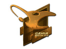 Samolepka (mousesports zlatá Boston 2018)