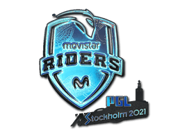 Klistermærke (Movistar Riders holo Stockholm 2021)