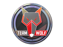 Klistermærke (MTS GameGod Wolf holo Cologne 2014)