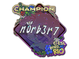 Klistermærke (n0rb3r7 Glitter, mester Rio 2022)