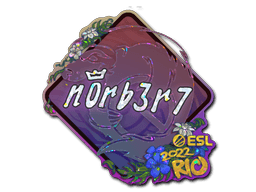 Klistermærke (n0rb3r7 glitter Rio 2022)