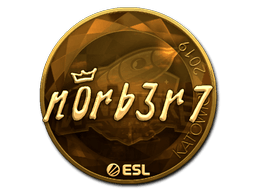 Samolepka (n0rb3r7 zlatá Katowice 2019)
