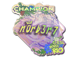 Klistermærke (n0rb3r7 Holo, mester Rio 2022)