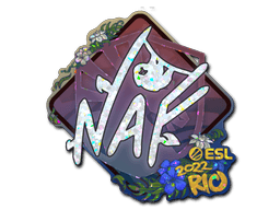 Klistermærke (NAF glitter Rio 2022)