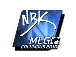 Klistermærke (NBK- folie MLG Columbus 2016)