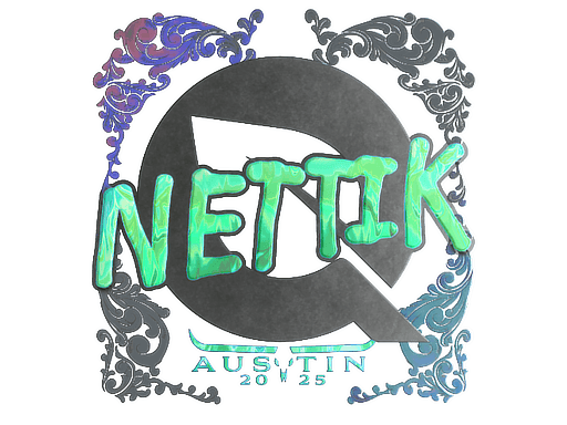 Klistermærke (nettik holo Austin 2025)