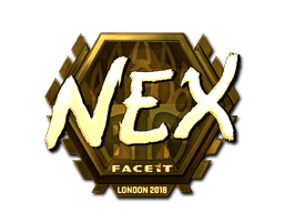 Klistermærke (nex guld London 2018)