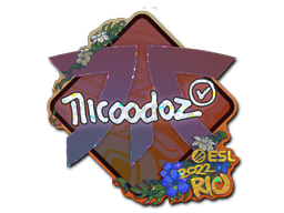 Klistermærke (nicoodoz glitter Rio 2022)
