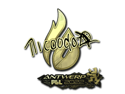 Samolepka (nicoodoz zlatá PGL Antwerp 2022)