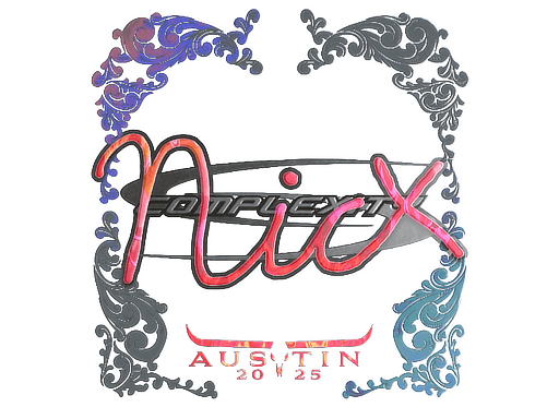 Klistermærke (nicx holo Austin 2025)