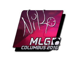 Klistermærke (NiKo folie MLG Columbus 2016)