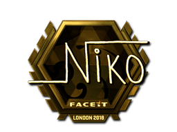 Samolepka (niko zlatá London 2018)