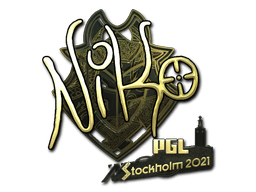 Samolepka (NiKo zlatá PGL Stockholm 2021)