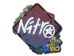 Klistermærke (nitr0 glitter Rio 2022)