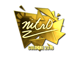 Samolepka (nitr0 zlatá ESL Cologne 2016)