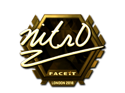 Samolepka (nitr0 zlatá London 2018)