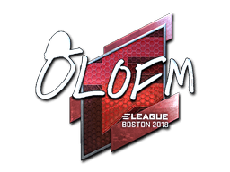 Klistermærke (olofmeister folie Boston 2018)