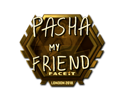 Samolepka (pashaBiceps zlatá London 2018)