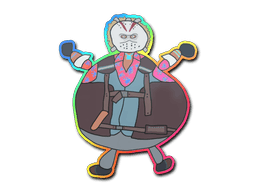 Klistermærke (Poorly Drawn Bloody Darryl holo)