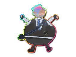 Klistermærke (Poorly Drawn Number K holo)