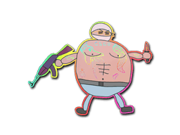 Klistermærke (Poorly Drawn Terrorist holo)