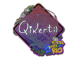 Klistermærke (qikert glitter Rio 2022)