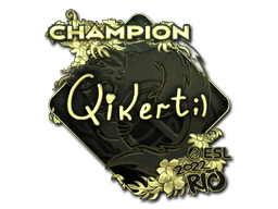 Samolepka (qikert šampion, zlatá IEM Rio 2022)