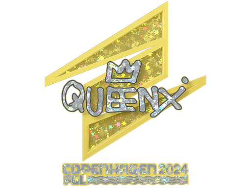 Klistermærke (Queenix glitter Copenhagen 2024)