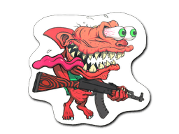 Aufkleber (Schützenhai rot)