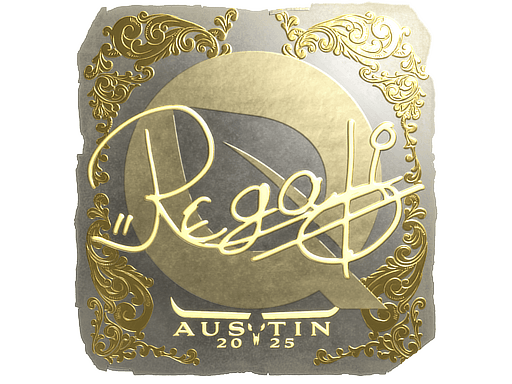 Klistermærke (regali guld Austin 2025)