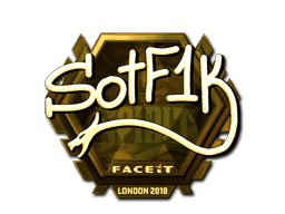 Samolepka (S0tF1k zlatá London 2018)