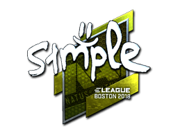 Klistermærke (s1mple folie Boston 2018)