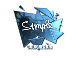 Klistermærke (s1mple folie Cologne 2016)