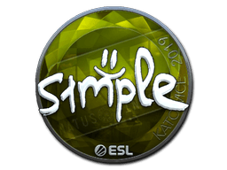 Klistermærke (s1mple folie Katowice 2019)