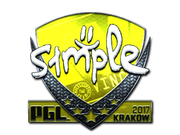 Klistermærke (s1mple folie Krakow 2017)