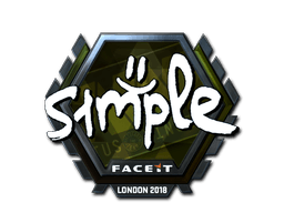 Klistermærke (s1mple folie London 2018)