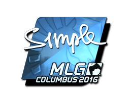 Klistermærke (s1mple folie MLG Columbus 2016)
