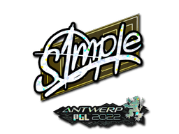 Klistermærke (s1mple glitter Antwerp 2022)