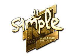 Samolepka (s1mple zlatá Boston 2018)