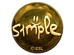 Samolepka (s1mple zlatá Katowice 2019)