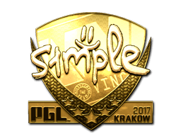 Samolepka (s1mple zlatá Krakow 2017)