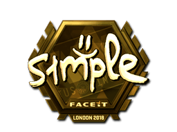 Samolepka (s1mple zlatá London 2018)