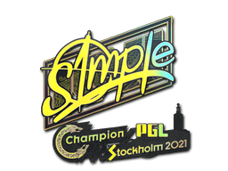 Klistermærke (s1mple holo Stockholm 2021)