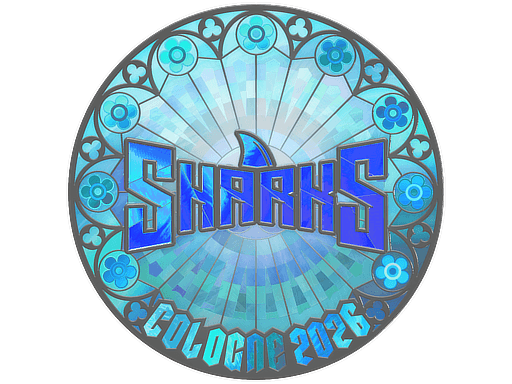 Klistermærke (Sharks Esports holo Cologne 2026)